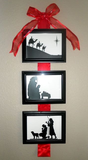 Elegant Silhouette Nativity Wall Panels