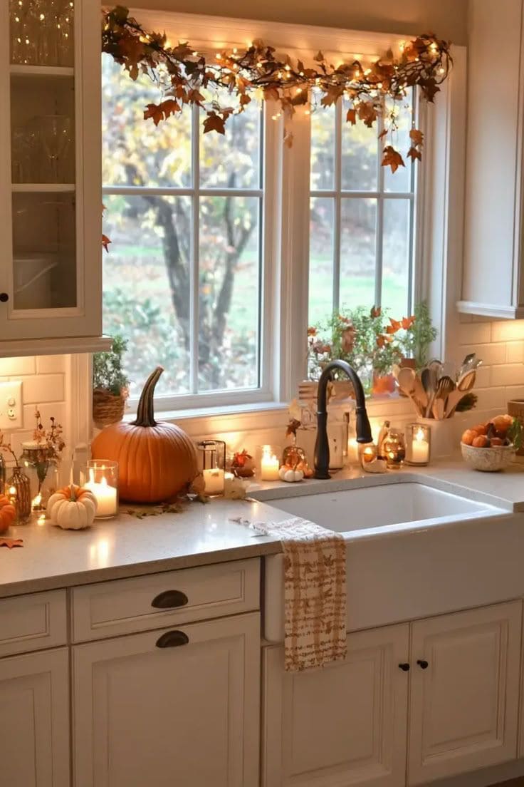 Pumpkin Glow Kitchen Nook