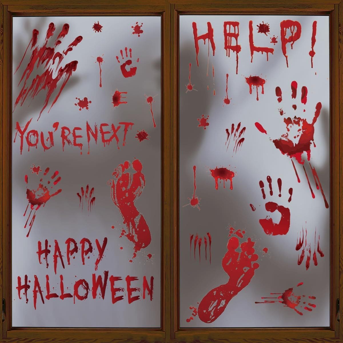 Bloody Handprint Window Decals