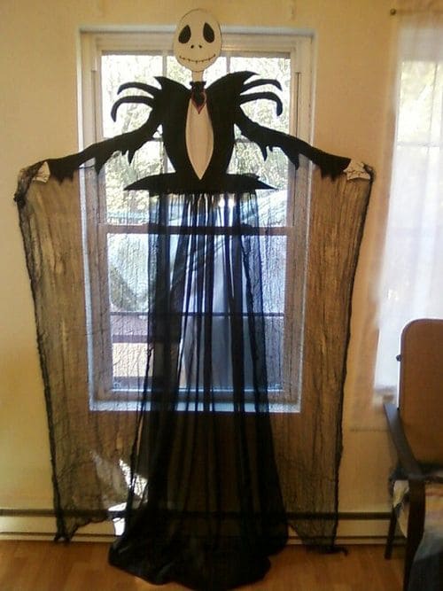 Jack Skellington Gauze Window Drape
