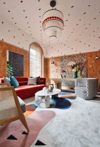 Confetti ceiling wallpaper