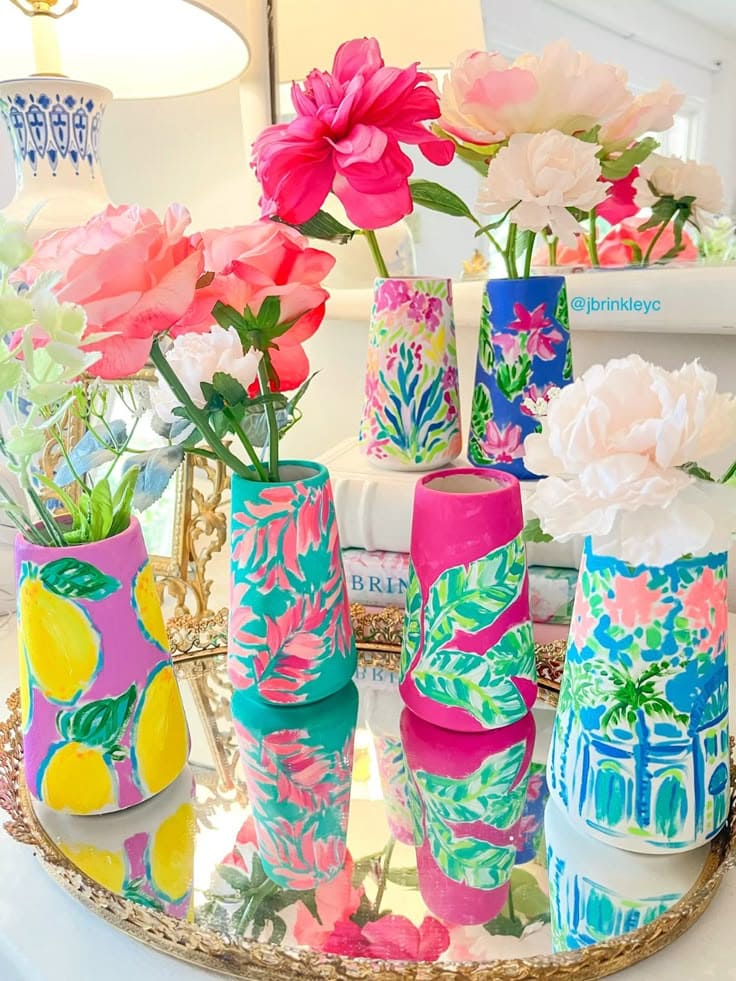Handpainted Mini Vases Full of Joy