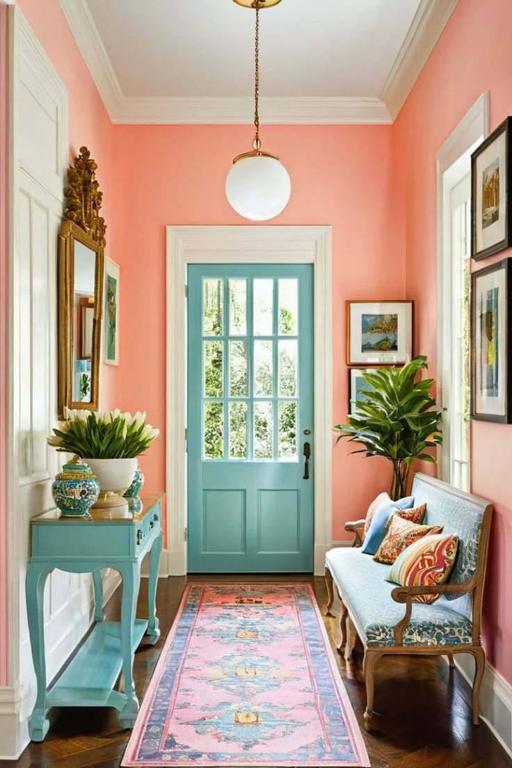 Playful and Vibrant Boho Hall