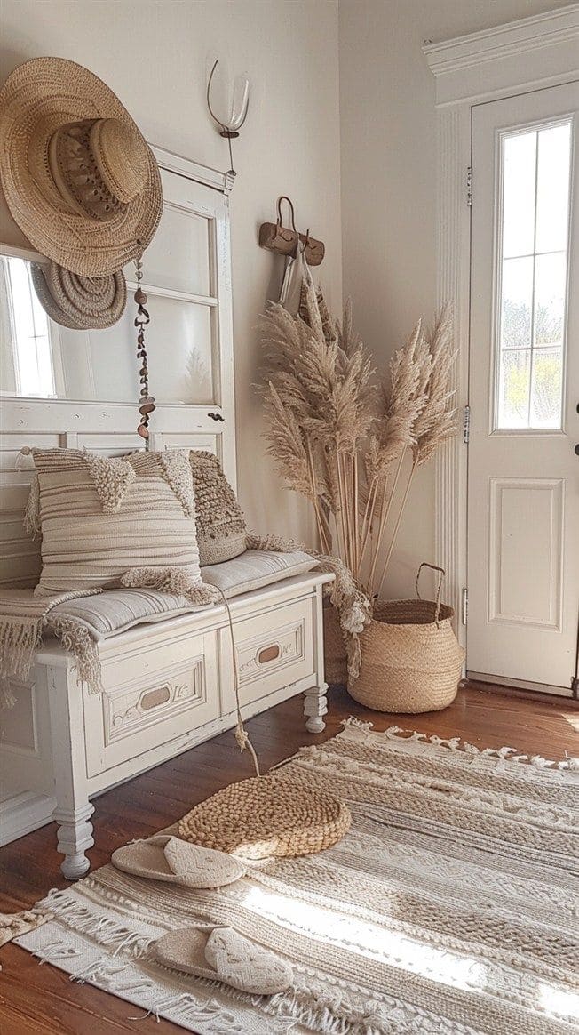 Neutral and Serene Boho Corridor