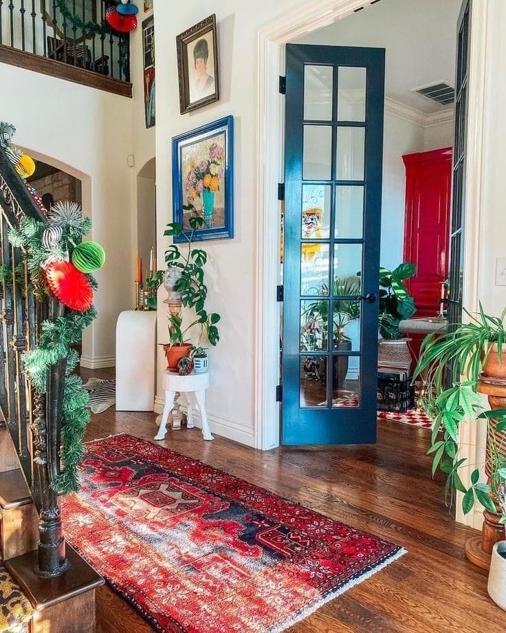 Lush and Festive Boho Entrance