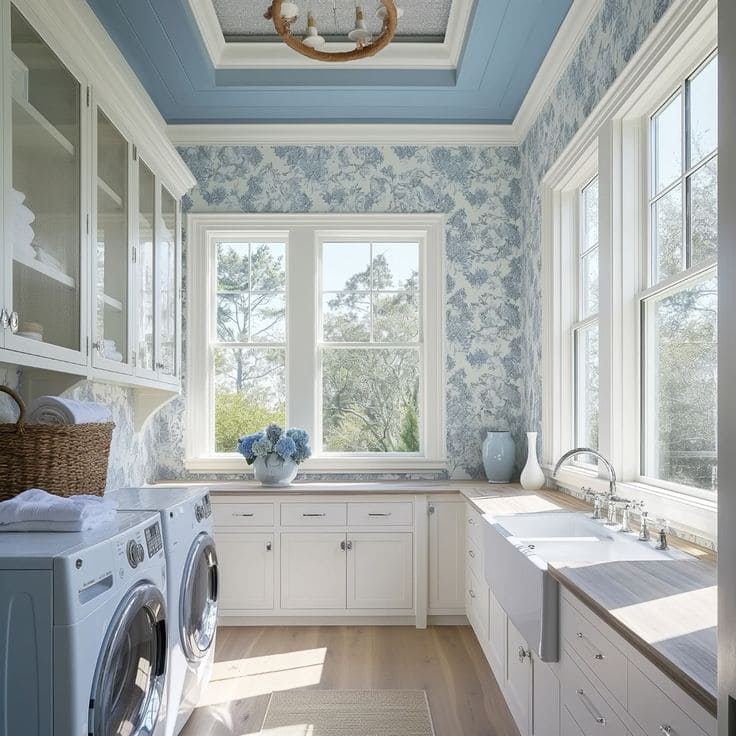 Bold Blossom Artistry Laundry Room