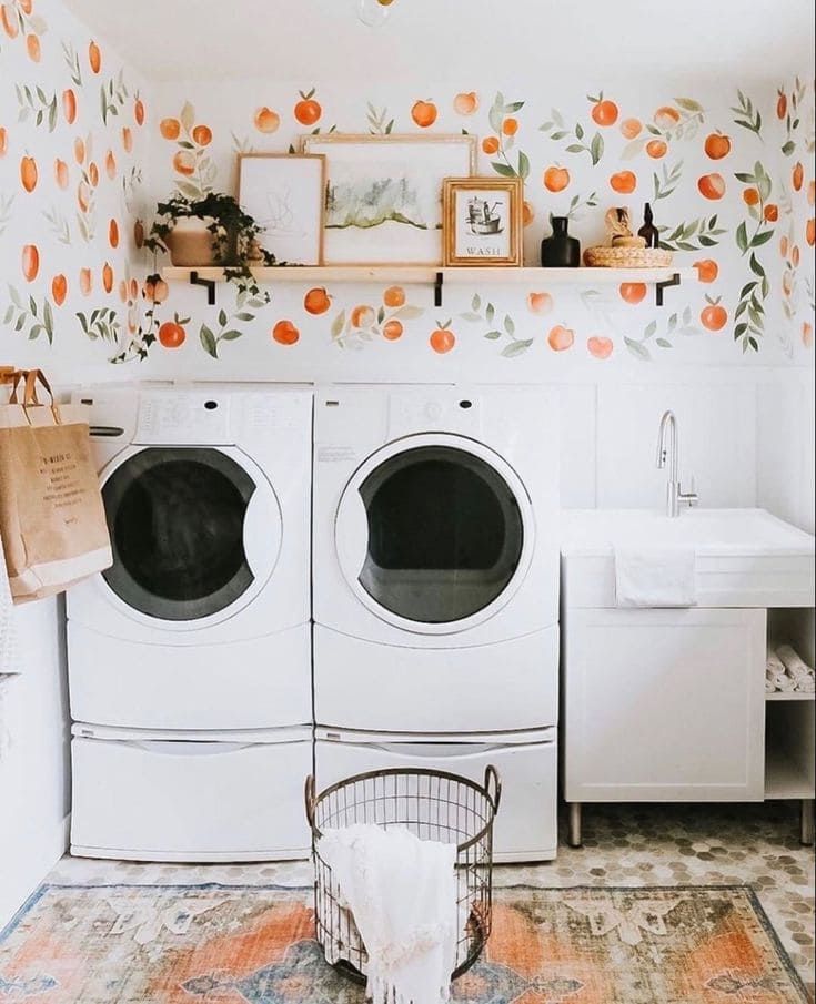 Citrus Orange Grove Laundry Room