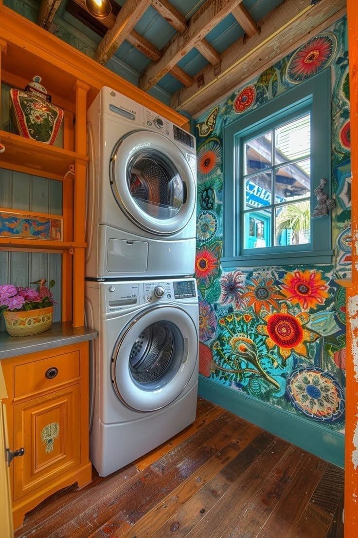 Colorful Mosaic Wonder Laundry Room