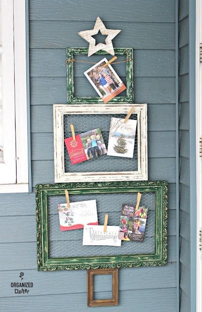 Holiday Card Tree Frame Display
