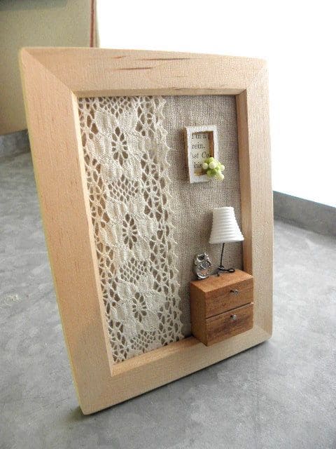 Whimsical Miniature Room Frame Scene