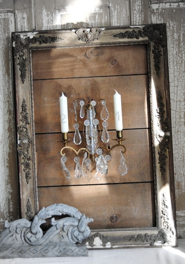 Refined Chandelier Frame Wall Sconce