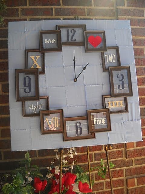 Artistic Framed Clock Wall Decor