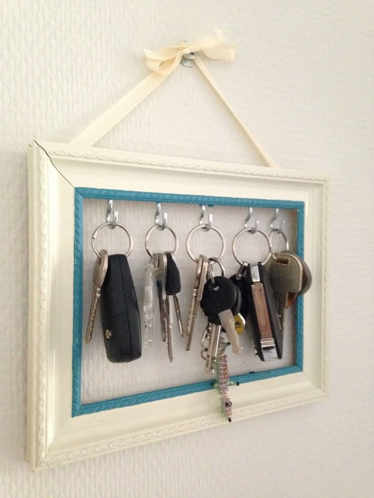 Functional Key Holder Frame Organizer