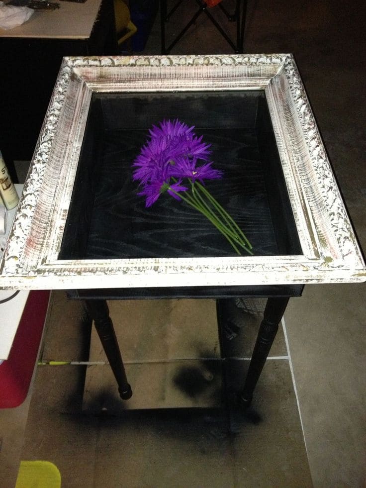 Bright Floral Frame Table Centerpiece