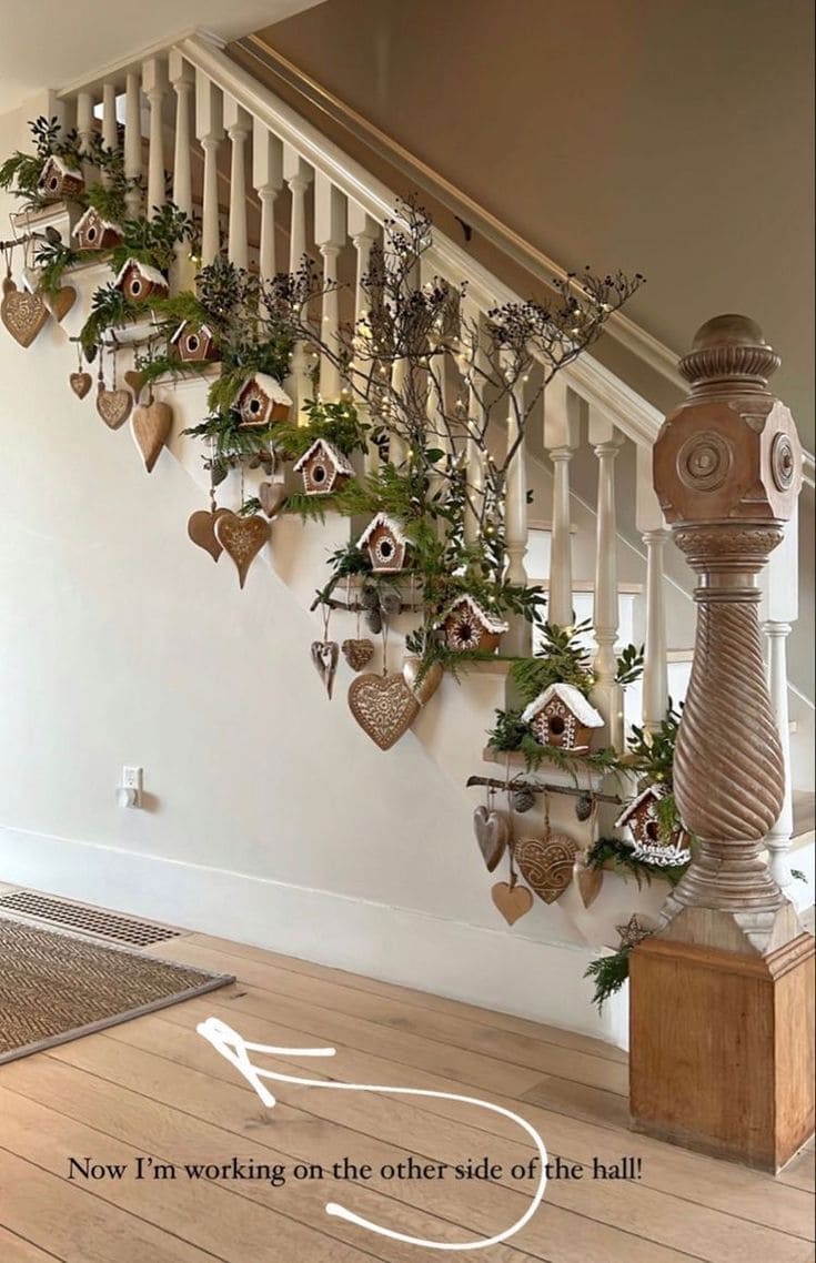 Festive Stairway Holiday Whimsy Ascends