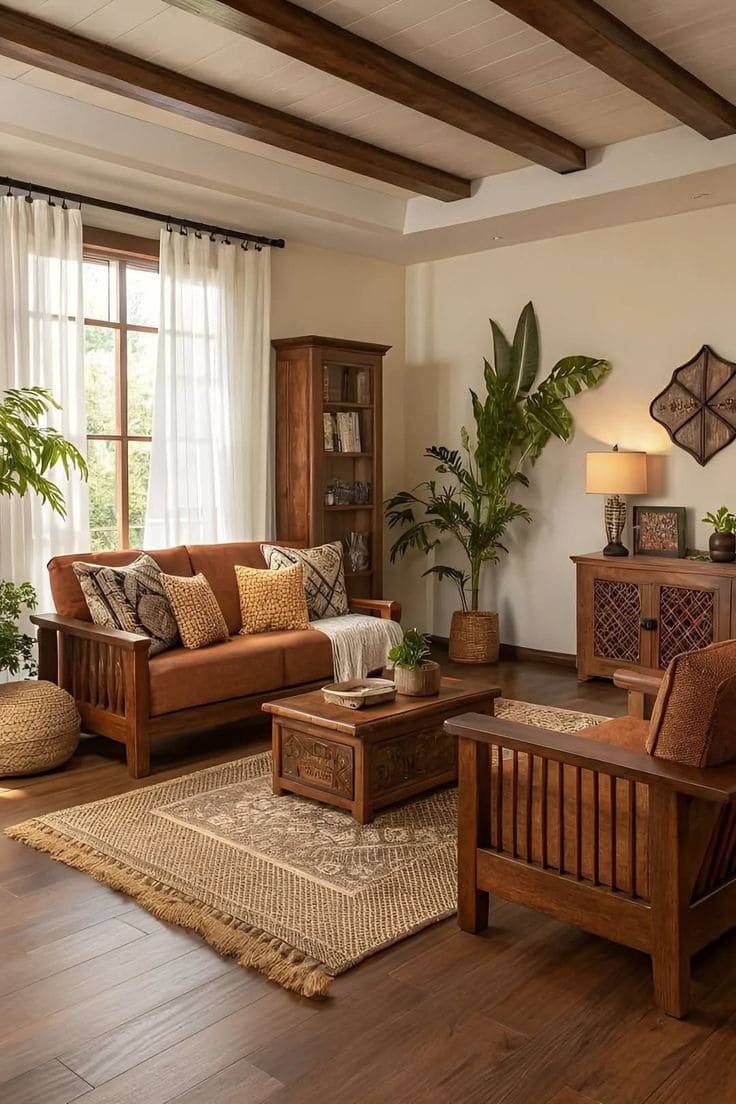 Classic Brown Living Room Design