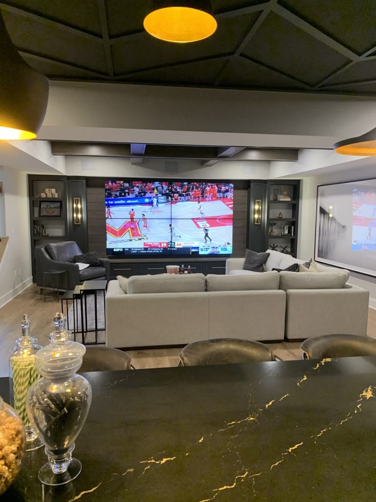 Modern Entertainment Center with Luxury Accents