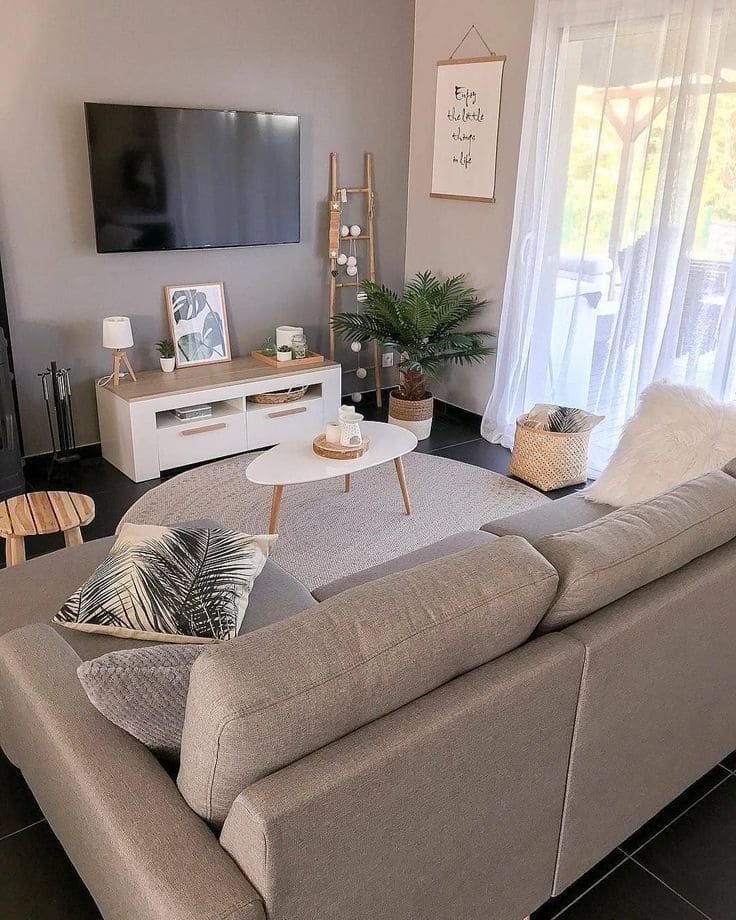 Minimalist and Cozy TV Setup