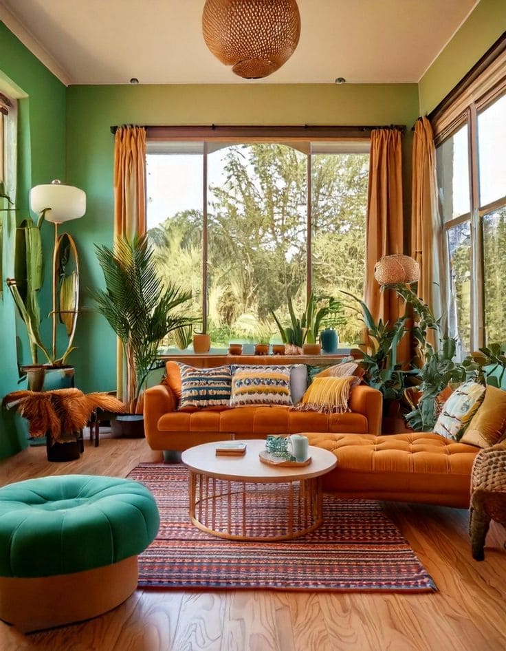 Bright and Nature-Inspired Earthy Living Rooms