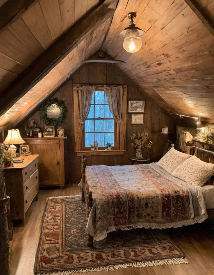 Cozy Rustic Attic Farmhouse Sanctuary