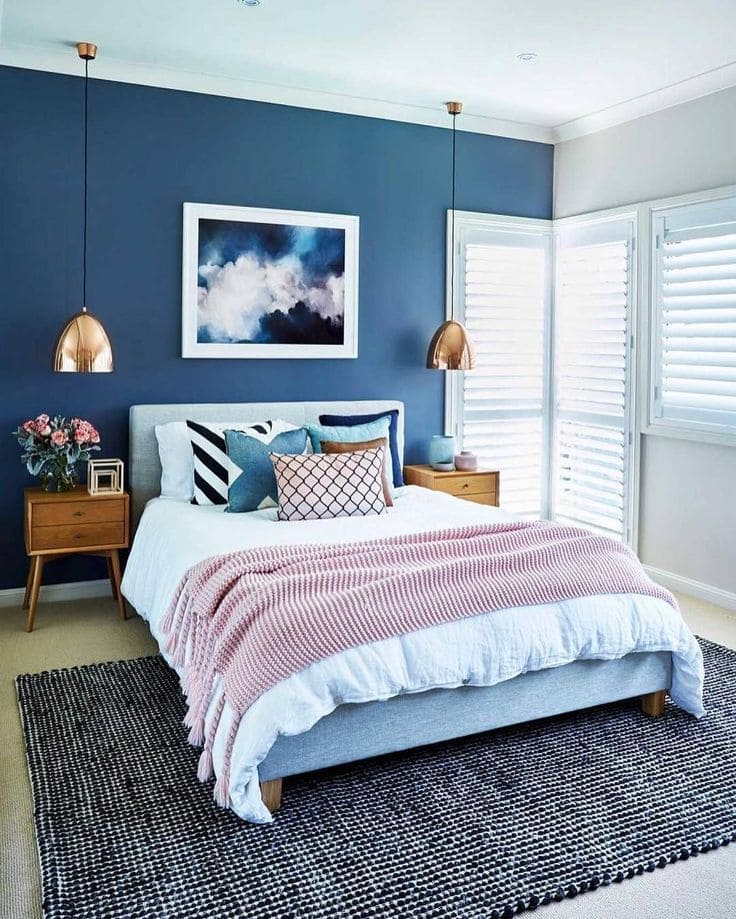 Contemporary Navy with Bold Accents