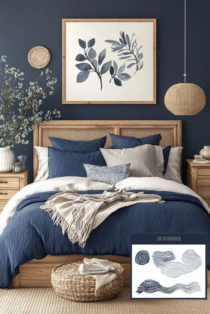 Rustic Navy Blue with Artisanal Details