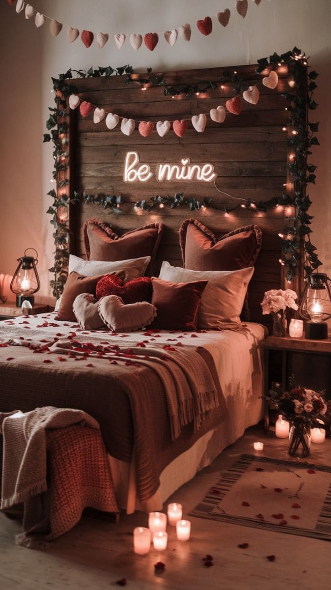 Intimate Cozy Bedroom with Playful Romantic Touches