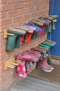 Colorful Wall-Mounted Boot Rack