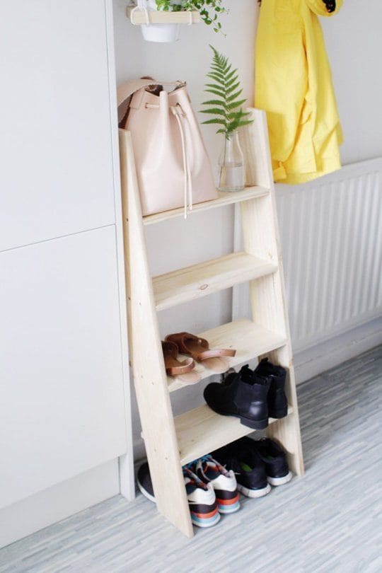 Minimalist Ladder-Style Shoe Rack