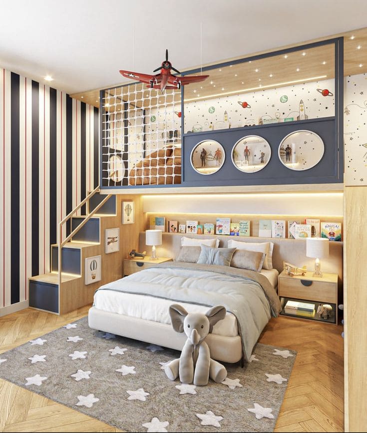 Space Adventure Bunk Bed Design