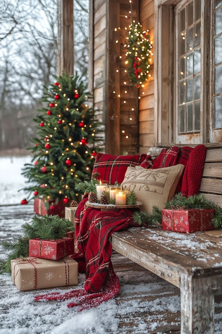Cozy Winter Wonderland Porch