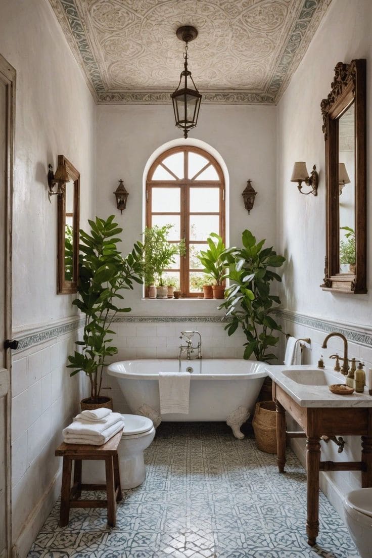 Vintage-Inspired Elegant Bathroom Retreat