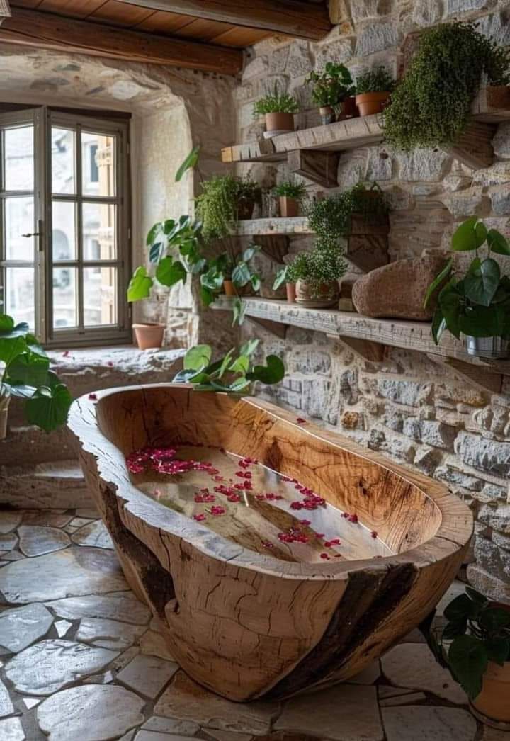 Rustic Nature-Inspired Bathroom Oasis