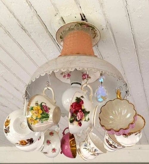 Vintage Teacup Chandelier Creation