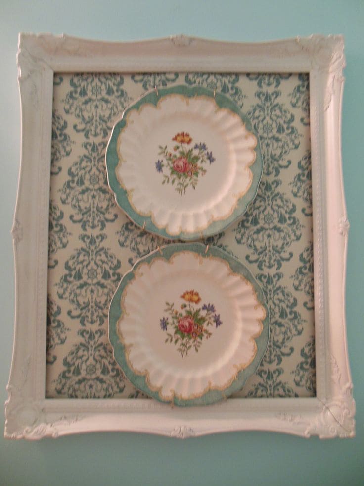 Ornate Vintage Plate Wall Art Frame