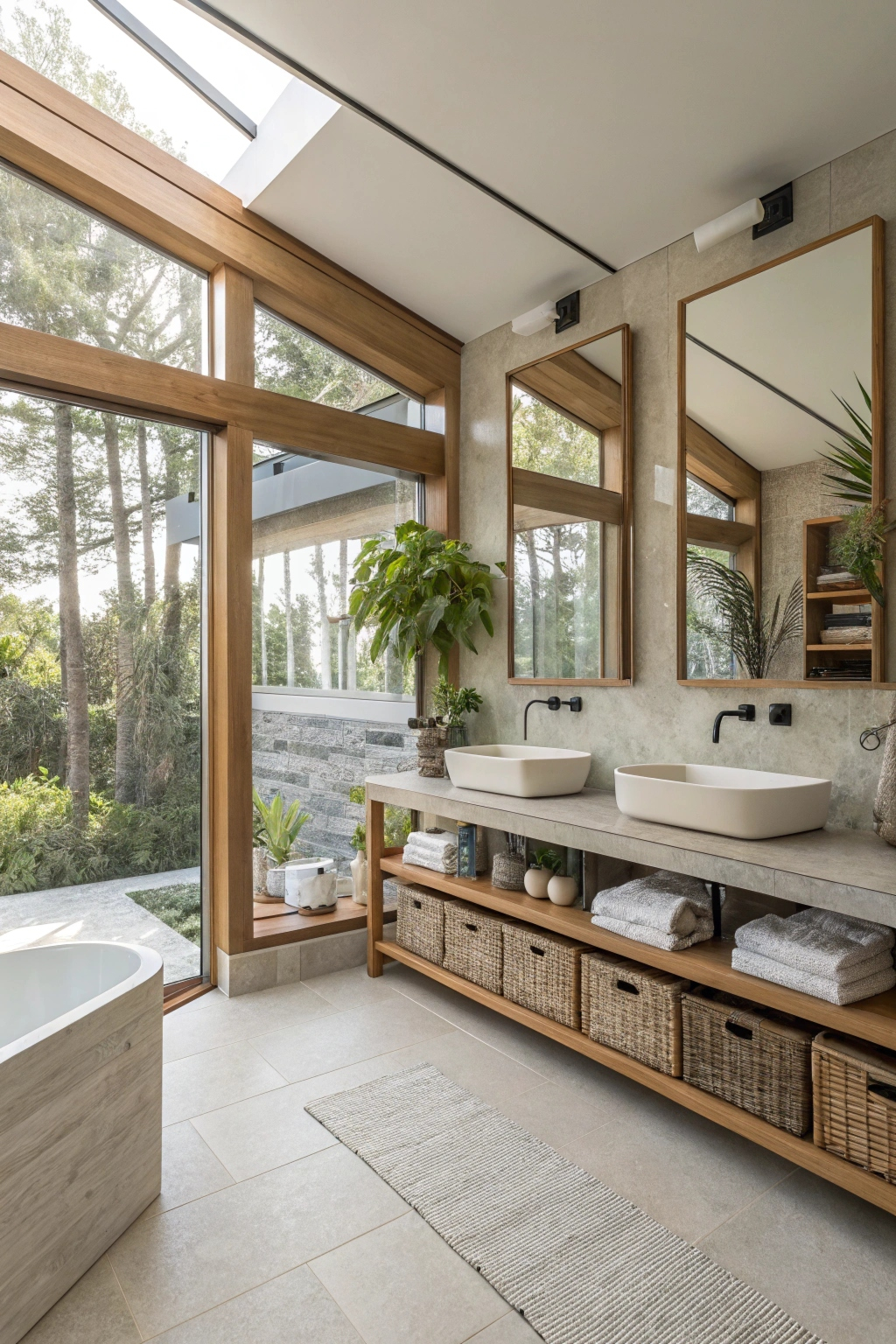 Natural light in bathroom