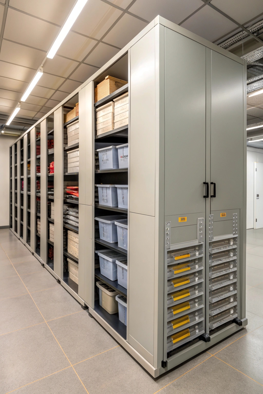 Compact shelving units