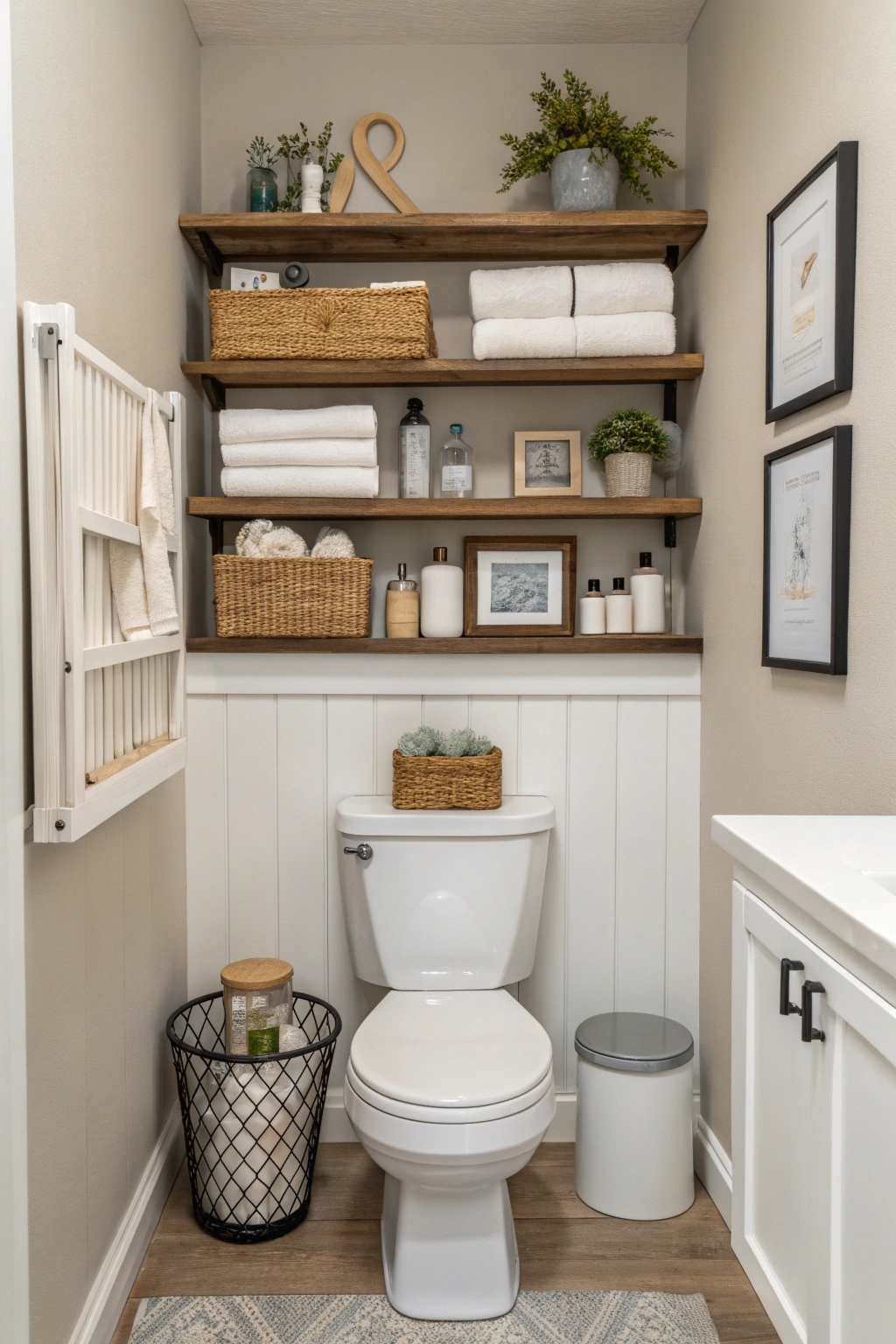 Over-the-toilet shelves
