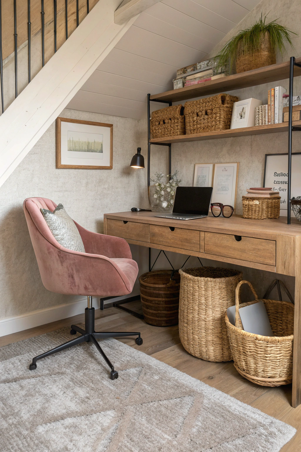 Textured office decor