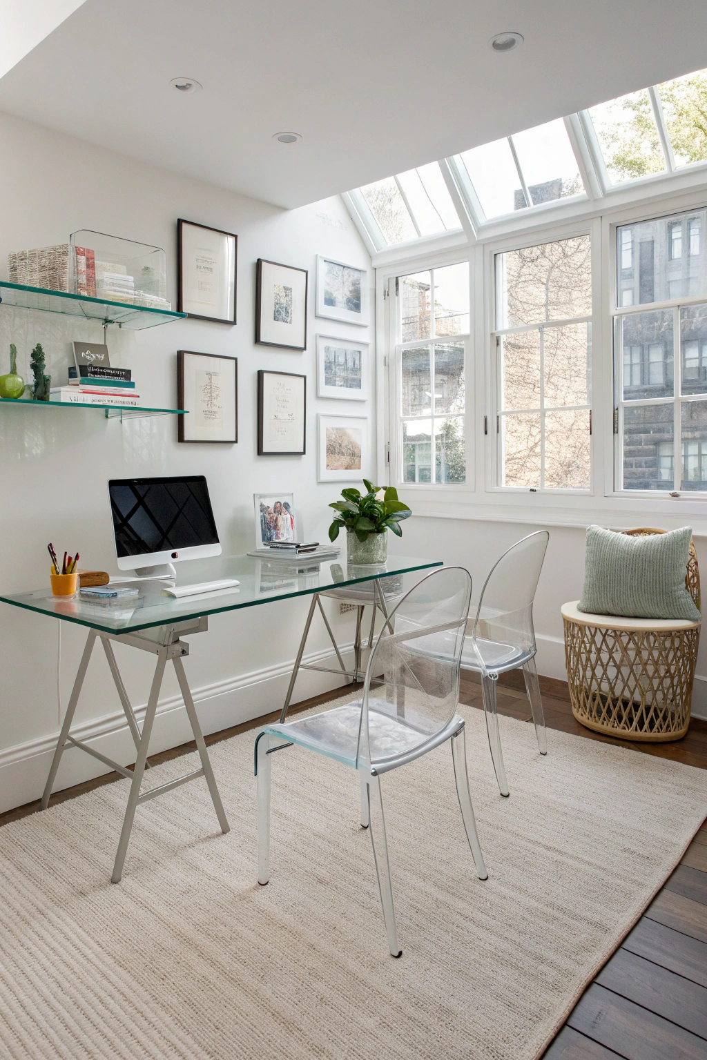 Transparent furniture in office