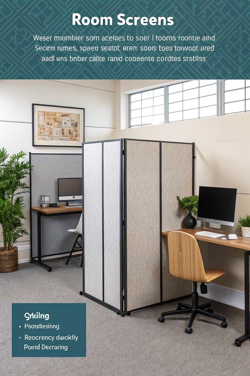 Room screens in office