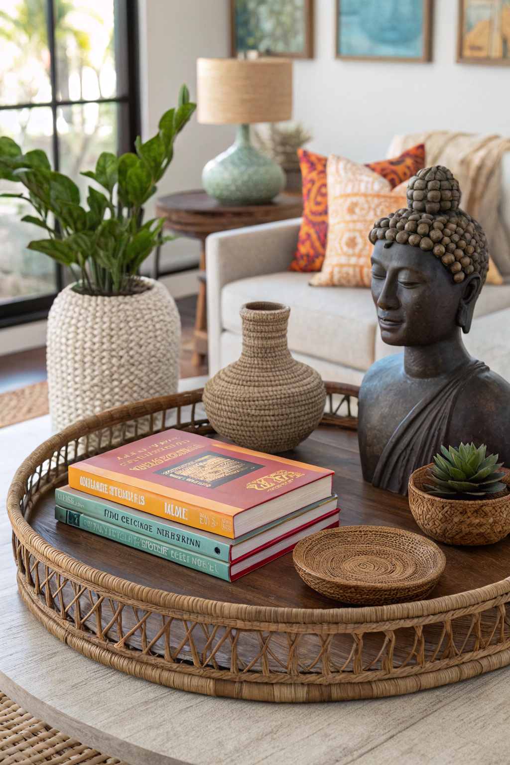 Artistic coffee table decor