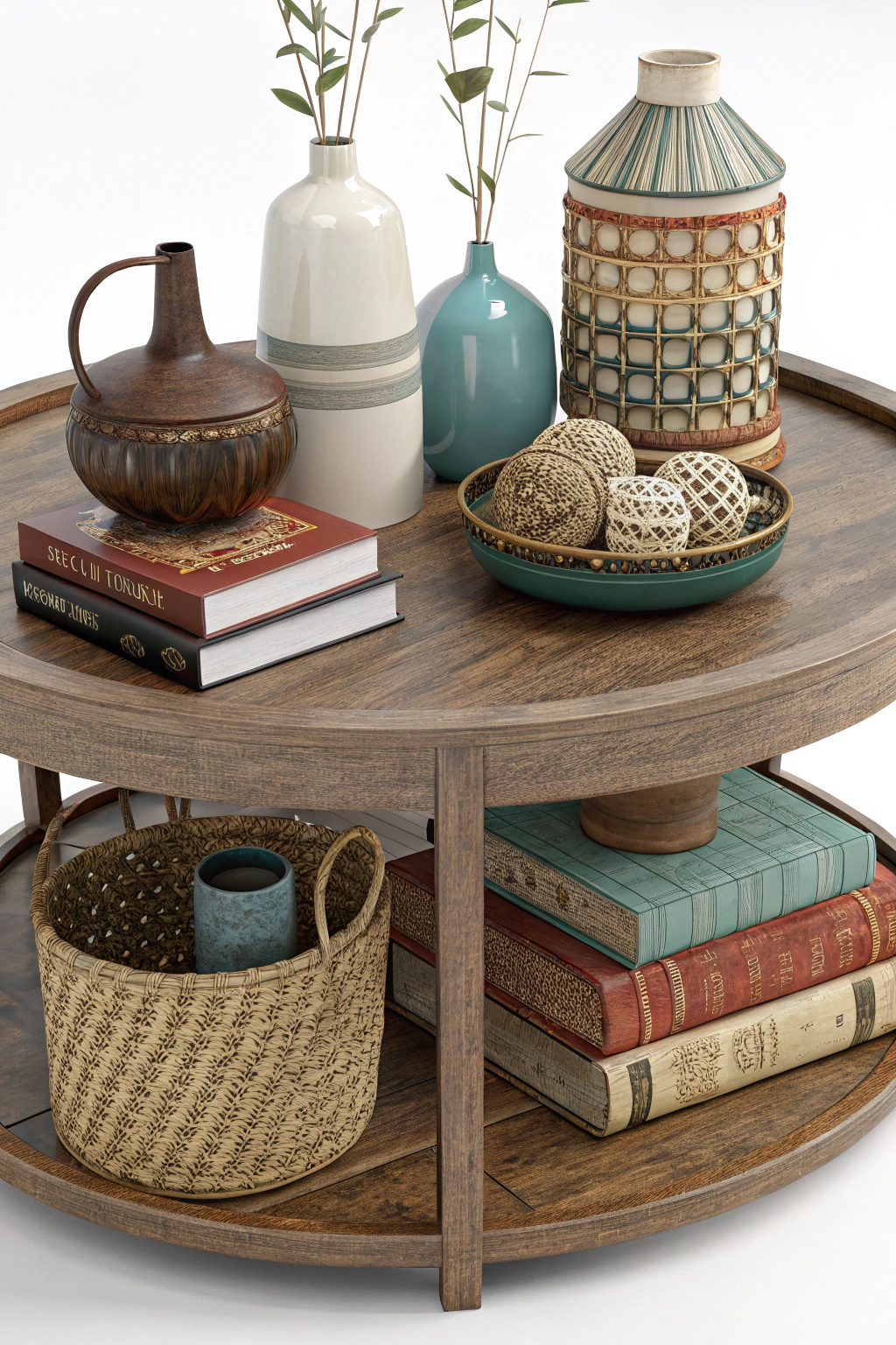 Eclectic coffee table decor
