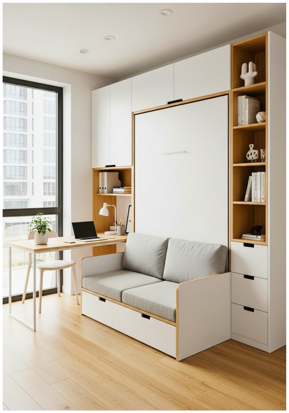 Convertible Desk With Murphy Bed Sofa Combo