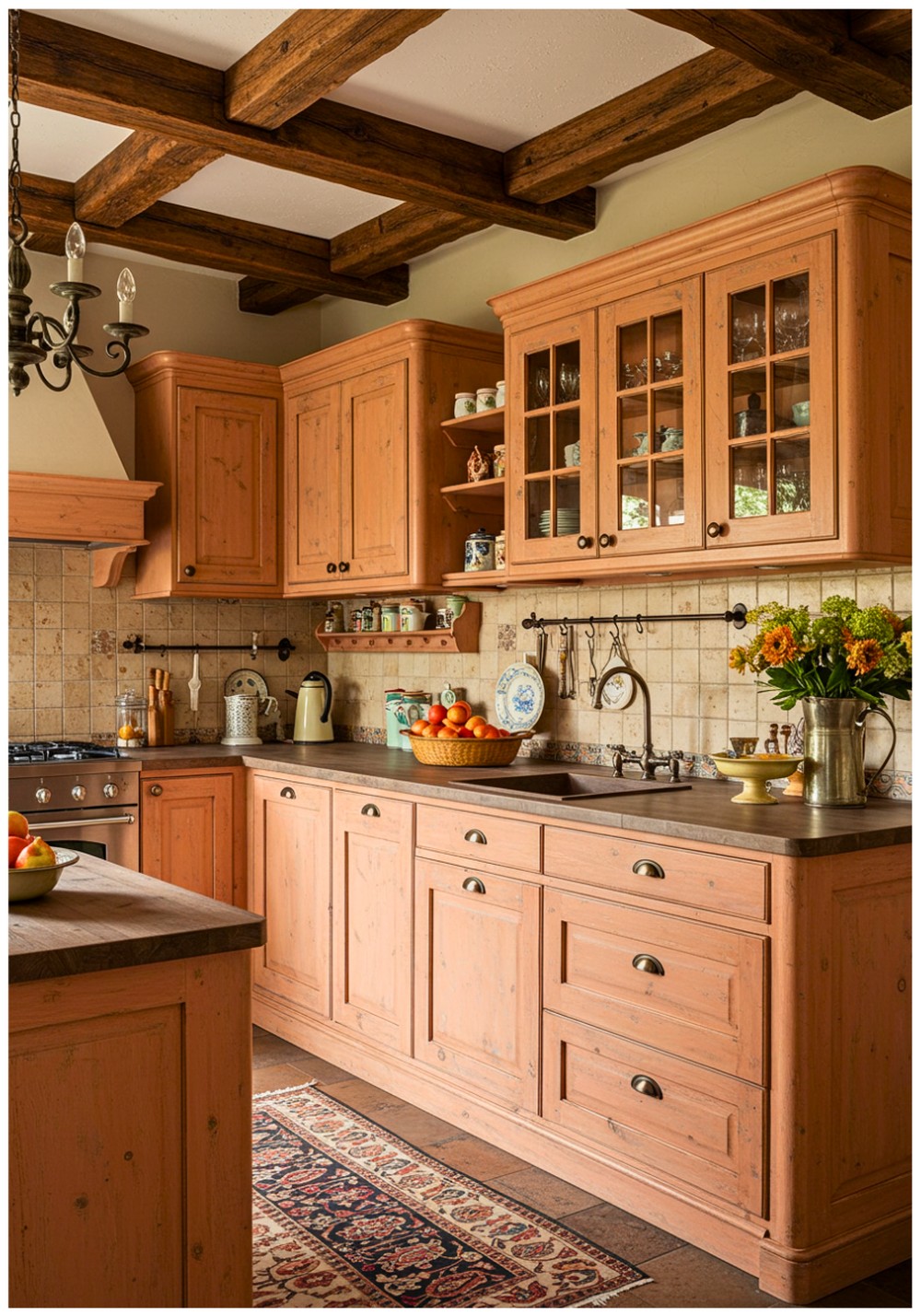 Rustic Peach Kitchen