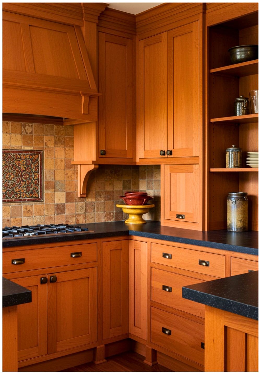 Craftsman Peach Kitchen