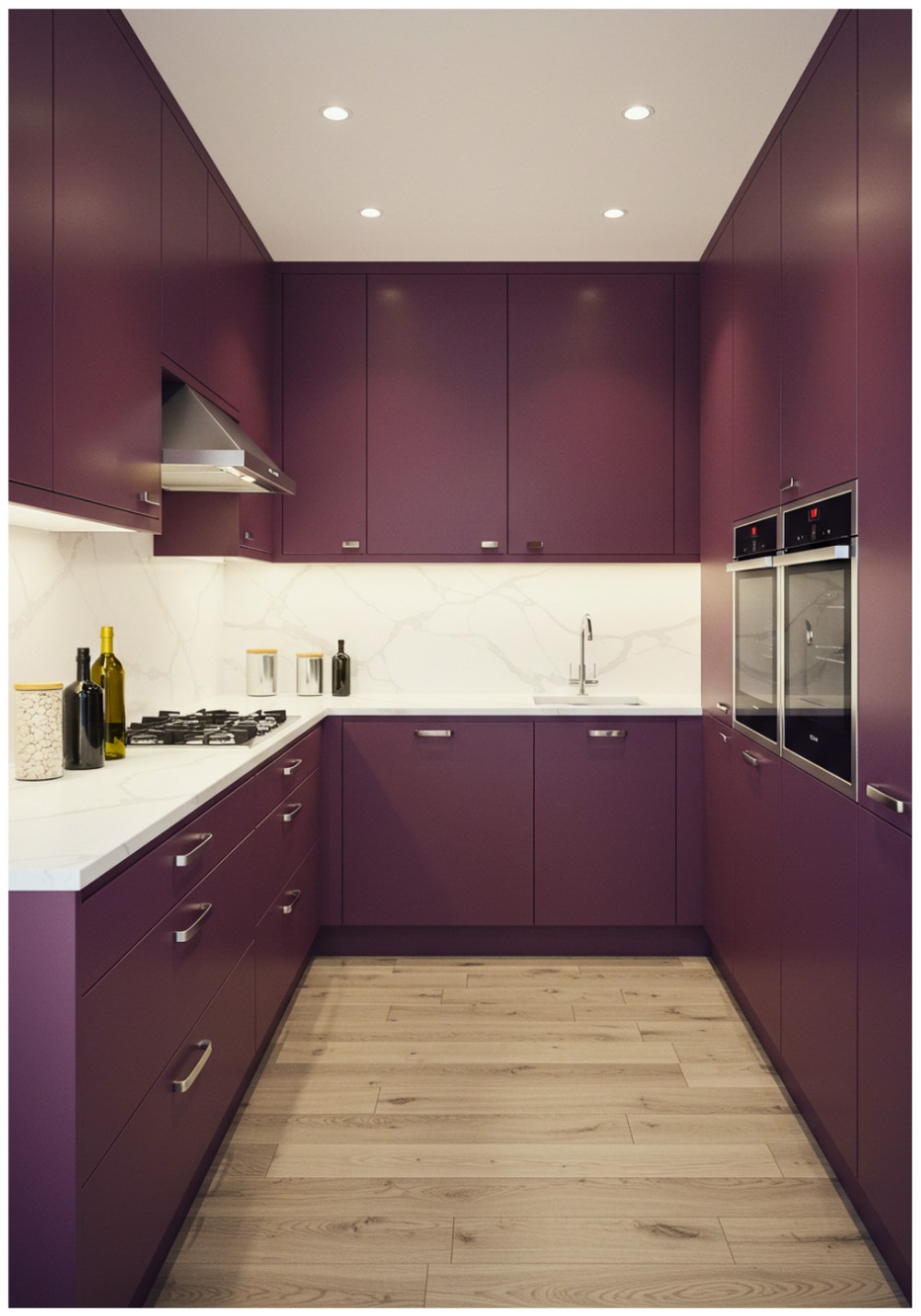 Modern Plum Kitchen Cabinets