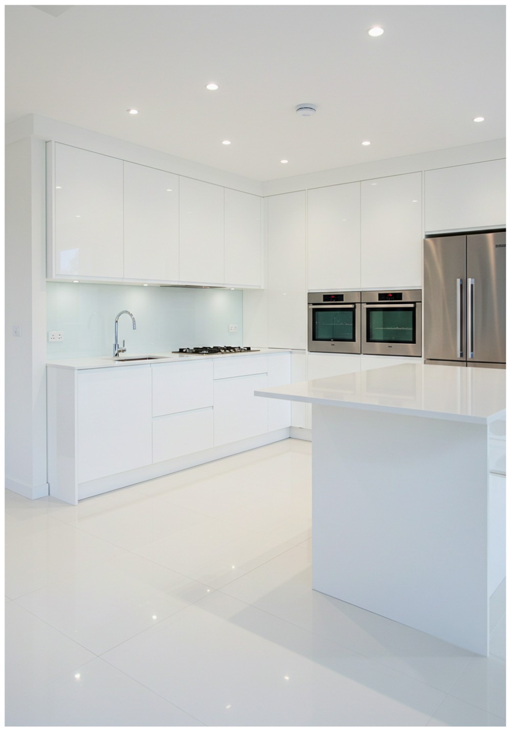 Modern White Floor Kitchen