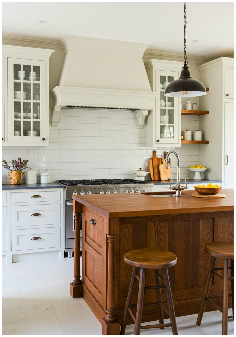 Craftsman White Floor Kitchen