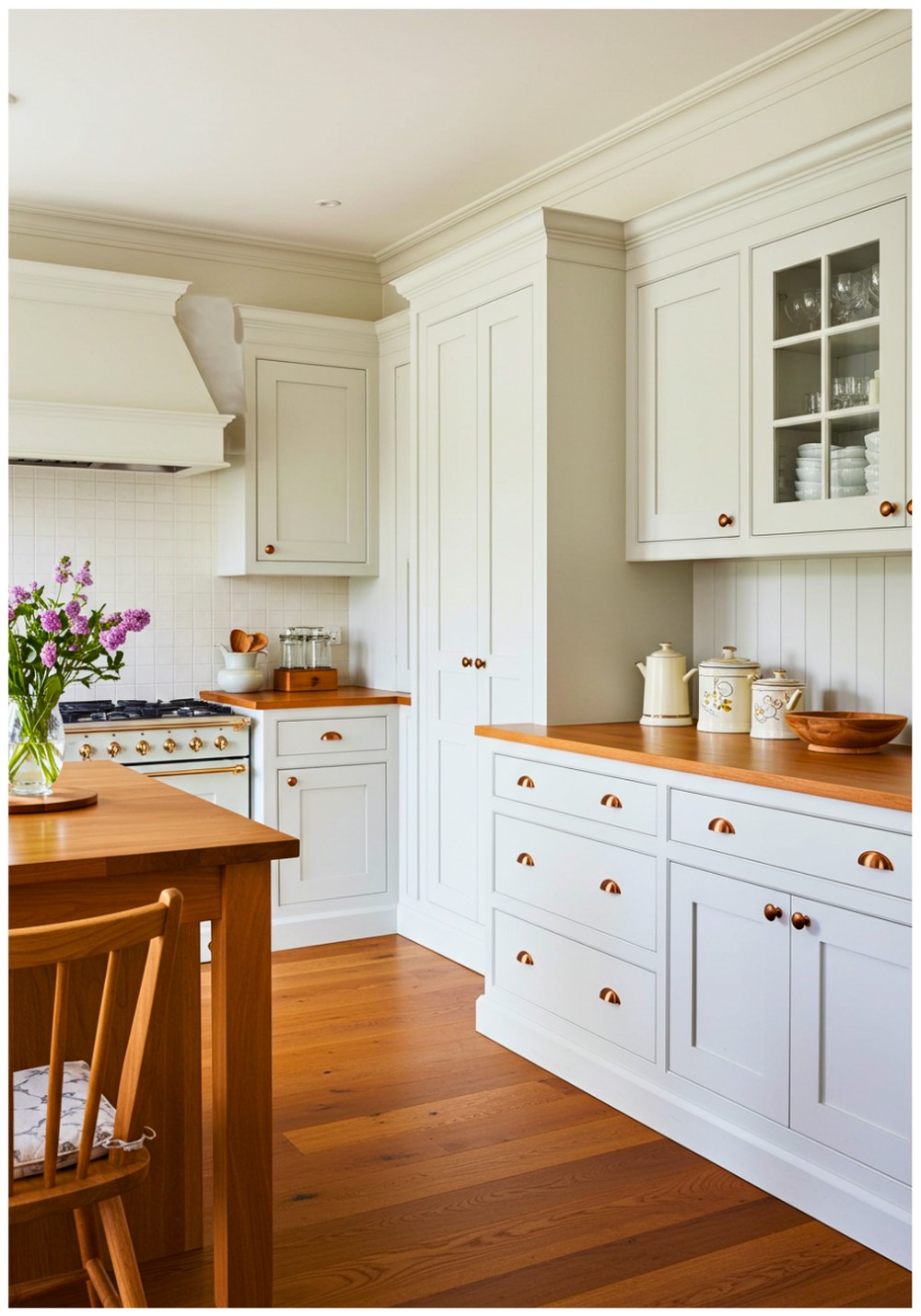 Shaker White and Timber Kitchen